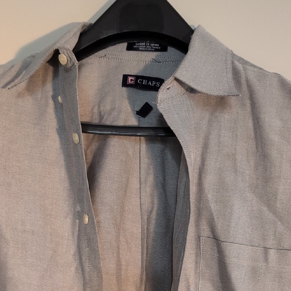 Chaps Gray Men's Shirt - Picture 1 of 5
